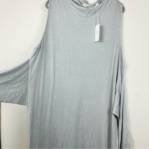 NWT Vince Stretch Cotton Wraparound Drapey Sleeveless Belted Midi Dress - Picture 7 of 7